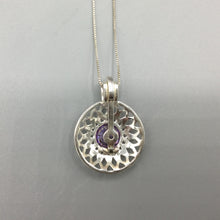 Load image into Gallery viewer, Sterling Silver Adjustable Stone Necklace