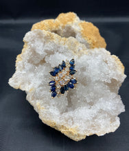 Load image into Gallery viewer, Sapphire and Diamond Cocktail Ring