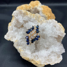 Load image into Gallery viewer, Sapphire and Diamond Cocktail Ring