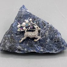 Load image into Gallery viewer, Gemstone Reindeer Pin and Pendant