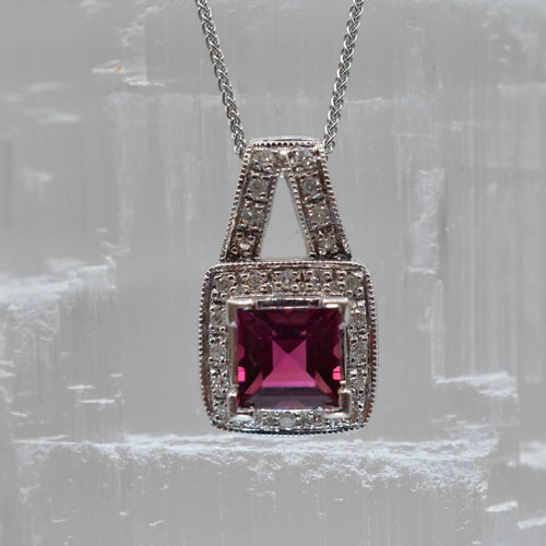 Tourmaline and Diamond Necklace