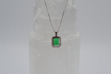 Load image into Gallery viewer, Simulated Emerald and Diamond Necklace