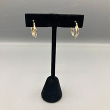 Load image into Gallery viewer, Two Tone Gold Hoop Earrings