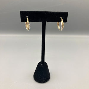 Two Tone Gold Hoop Earrings