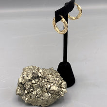 Load image into Gallery viewer, Gold Twist Hoop Earrings