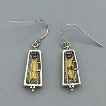 Load image into Gallery viewer, Sterling Silver and 18K Yellow Gold Earrings