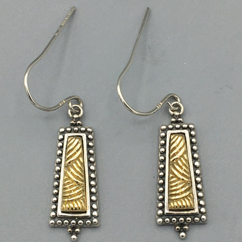 Sterling Silver and 18K Yellow Gold Earrings
