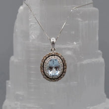 Load image into Gallery viewer, Aquamarine and Diamond Necklace