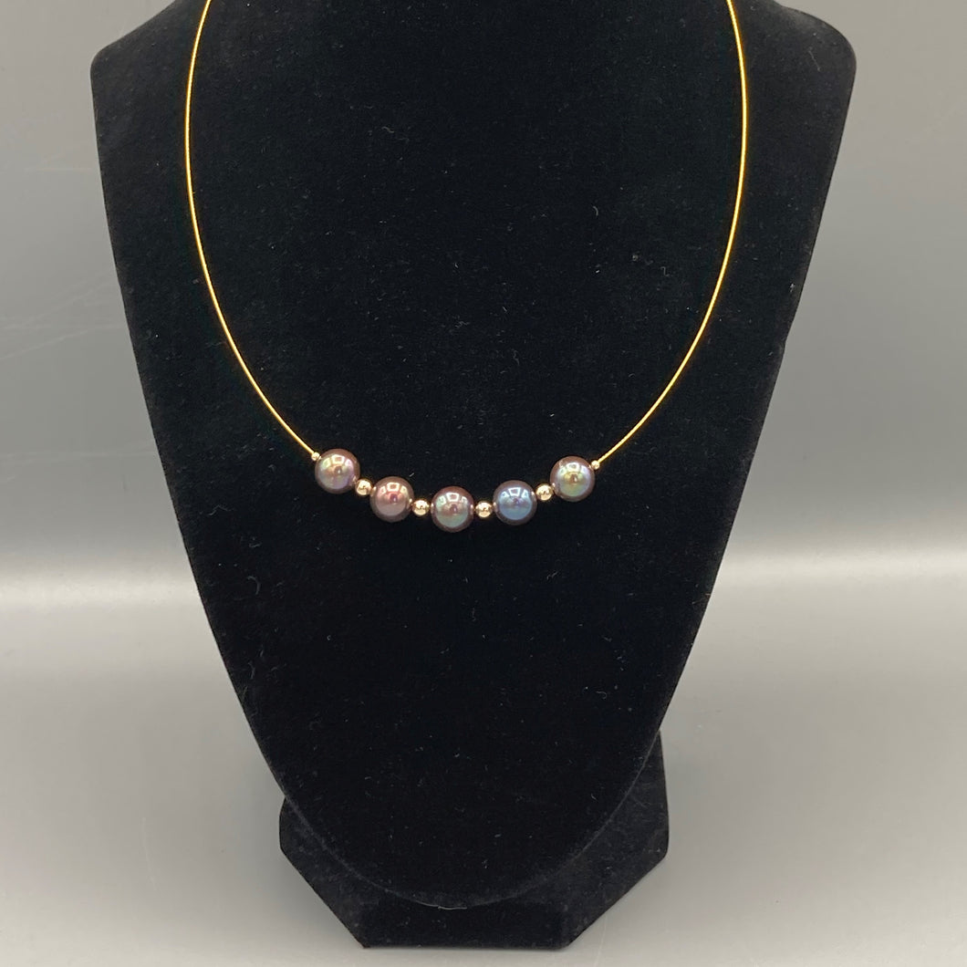 Black Cultured Pearl Necklace