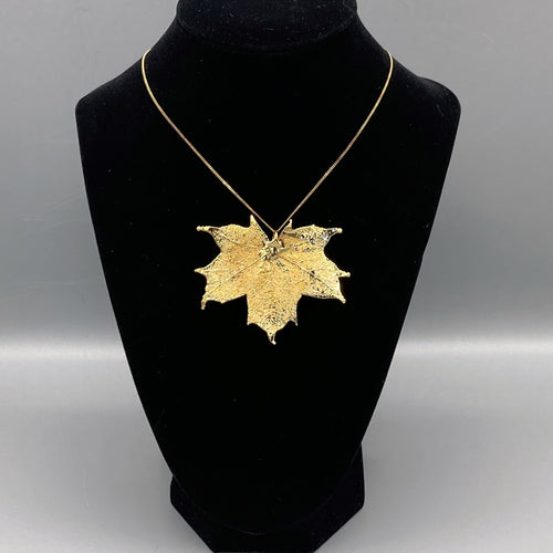 Gold Dipped Leaf Necklace